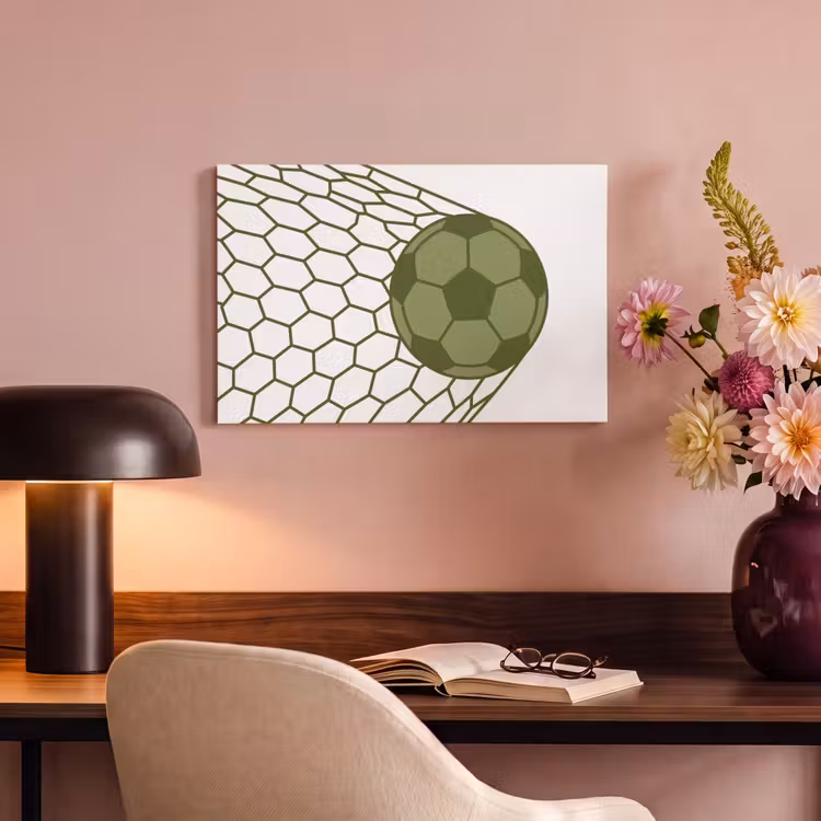 Canvas schilderij - Voetbal - Goal - Sport - Groen — 4