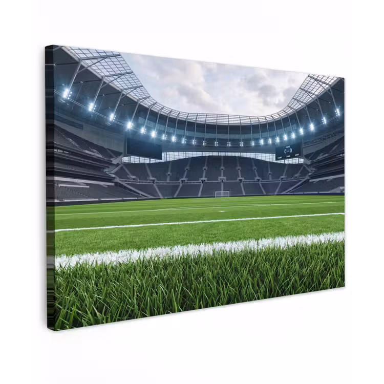 Canvas schilderij - Voetbal - Stadion - Sport - Groen — 1
