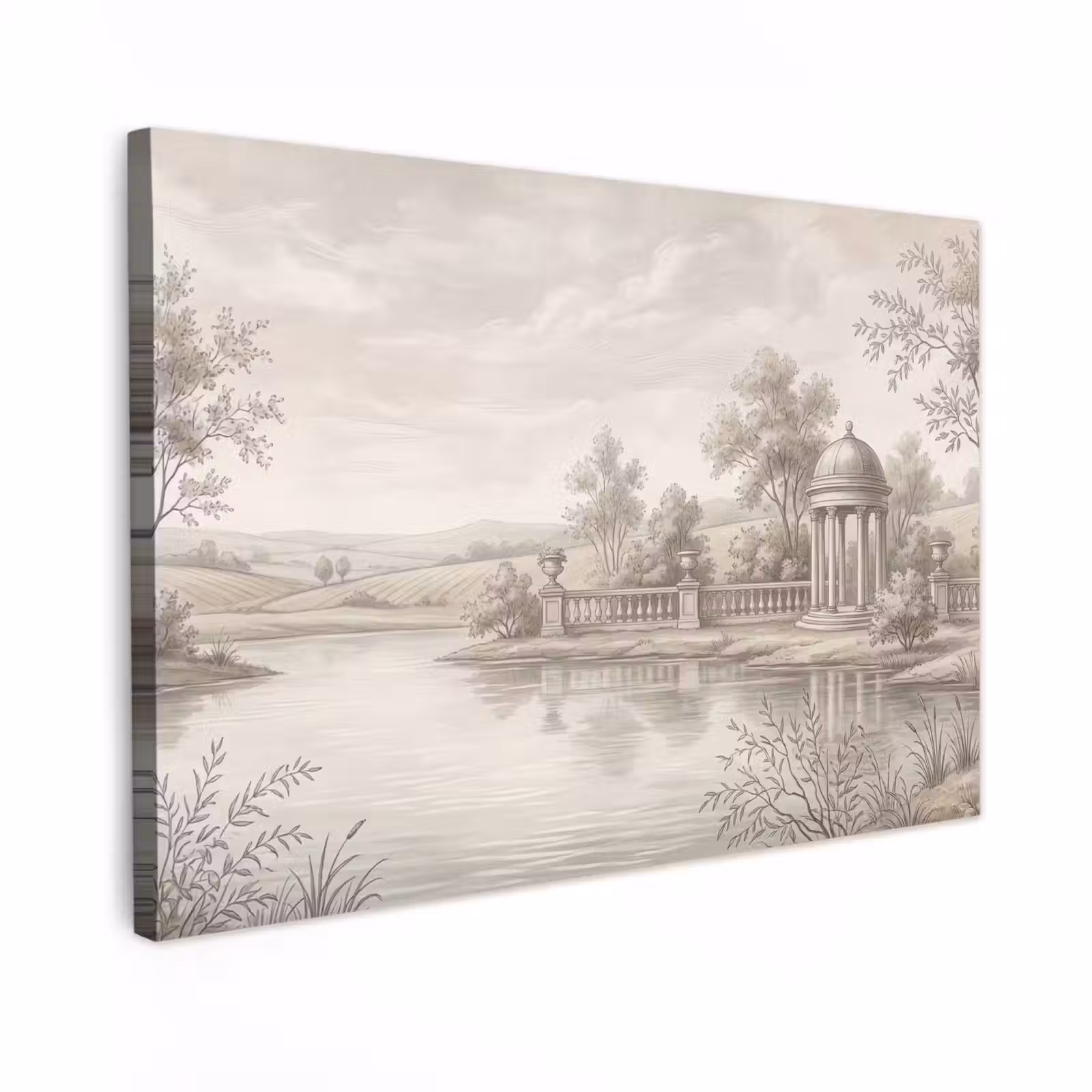 Canvas schilderij - Terras - Water - Natuur - Landschap — 1