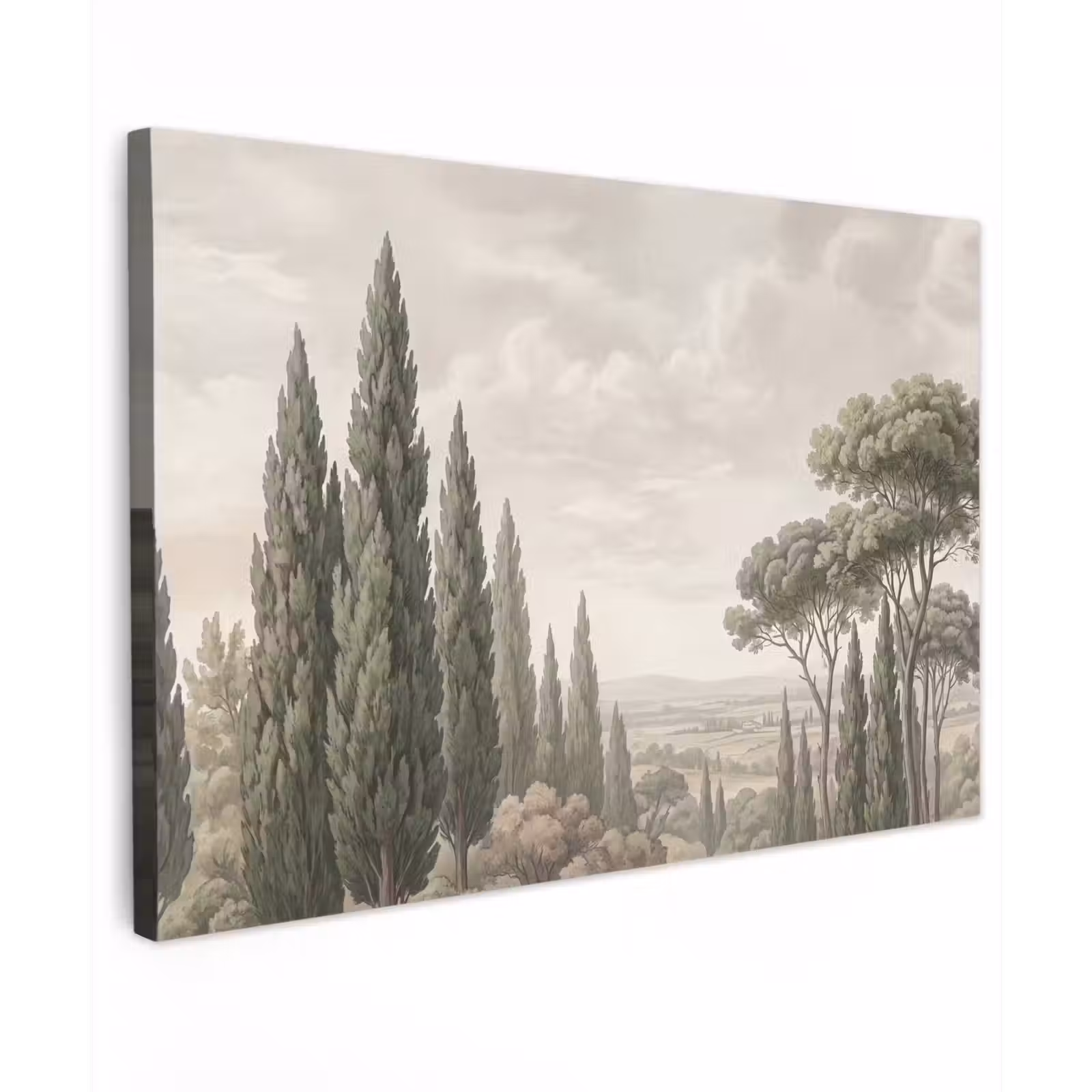 Canvas schilderij - Vallei - Bos - Natuur - Groen — 1