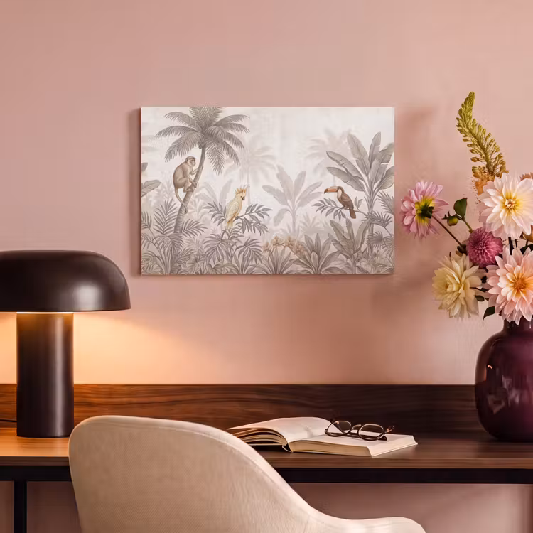 Canvas schilderij - Jungle - Dieren - Palmbomen — 4