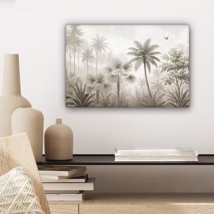 Canvas schilderij - Jungle - Palmbomen - Natuur — 5