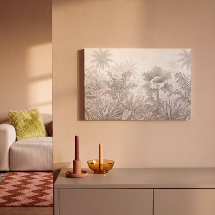 Canvas schilderij - Jungle - Tropisch - Natuur -Vintage - Beige — 2