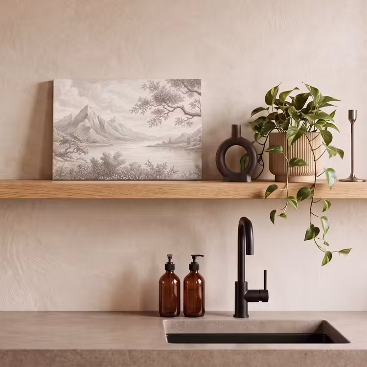 Canvas schilderij - Landschap - Bergen - Meer - Natuur — 3