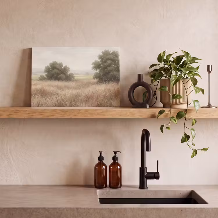 Canvas schilderij - Landschap - Minimalistisch - Beige — 3