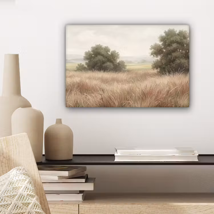 Canvas schilderij - Landschap - Minimalistisch - Beige — 5