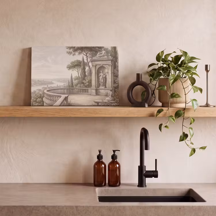 Canvas schilderij - Terras - Stad - Uitzicht - Rivier — 3