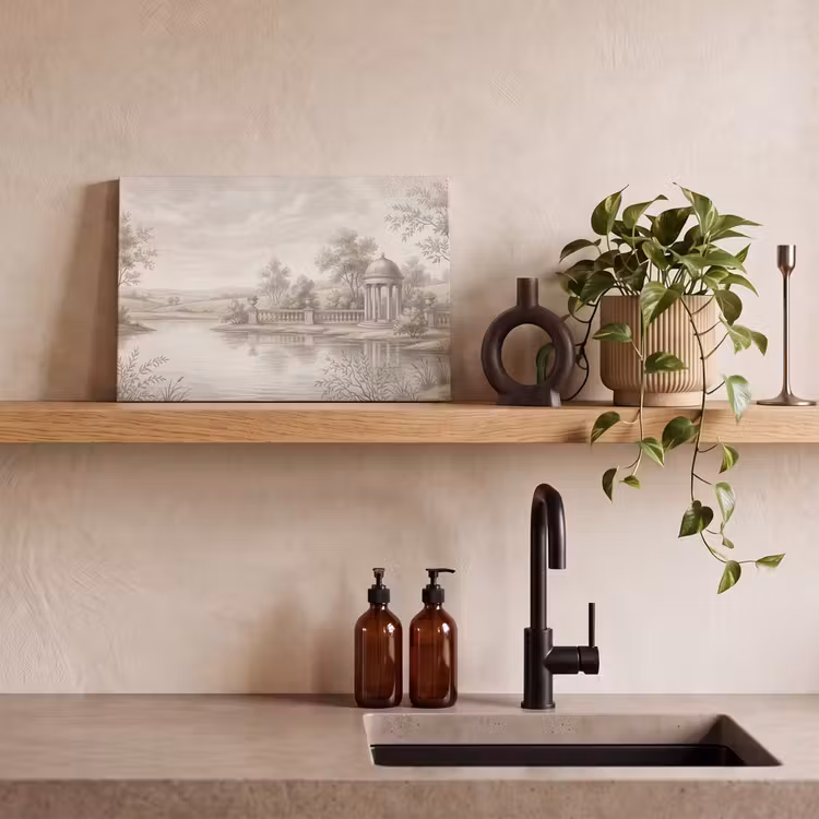 Canvas schilderij - Terras - Water - Natuur - Landschap — 3