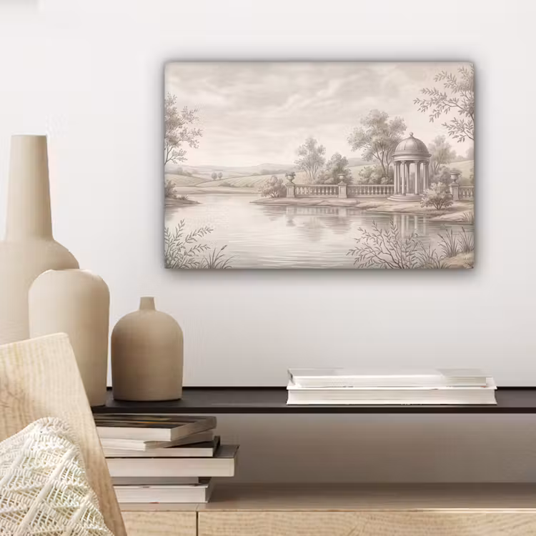 Canvas schilderij - Terras - Water - Natuur - Landschap — 5