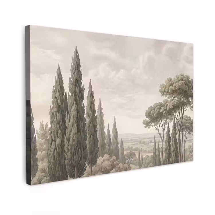 Canvas schilderij - Vallei - Bos - Natuur - Groen — 1