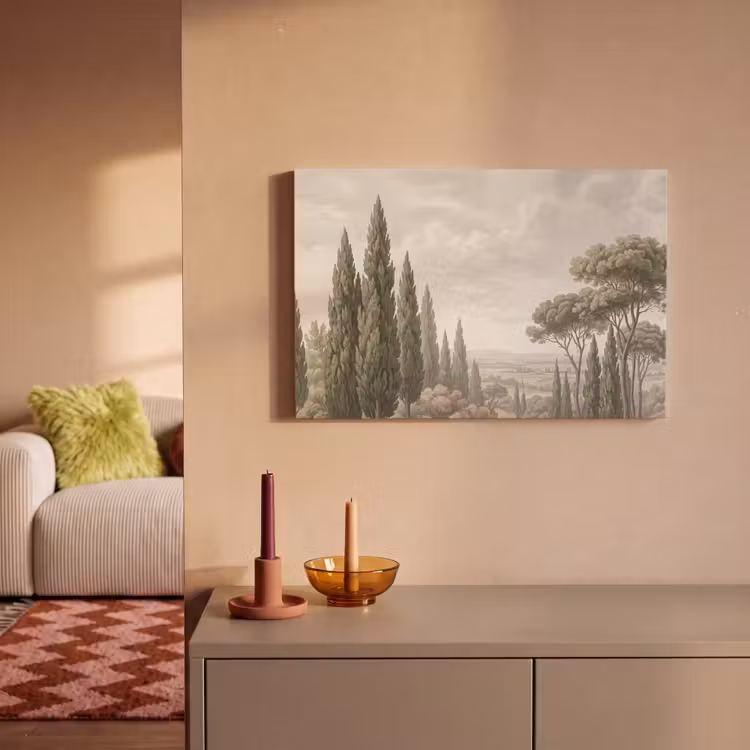 Canvas schilderij - Vallei - Bos - Natuur - Groen — 2
