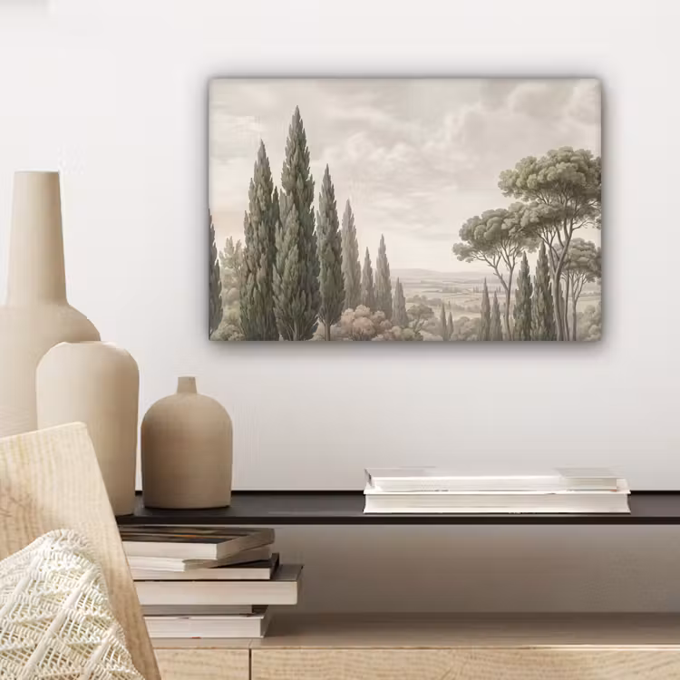 Canvas schilderij - Vallei - Bos - Natuur - Groen — 5