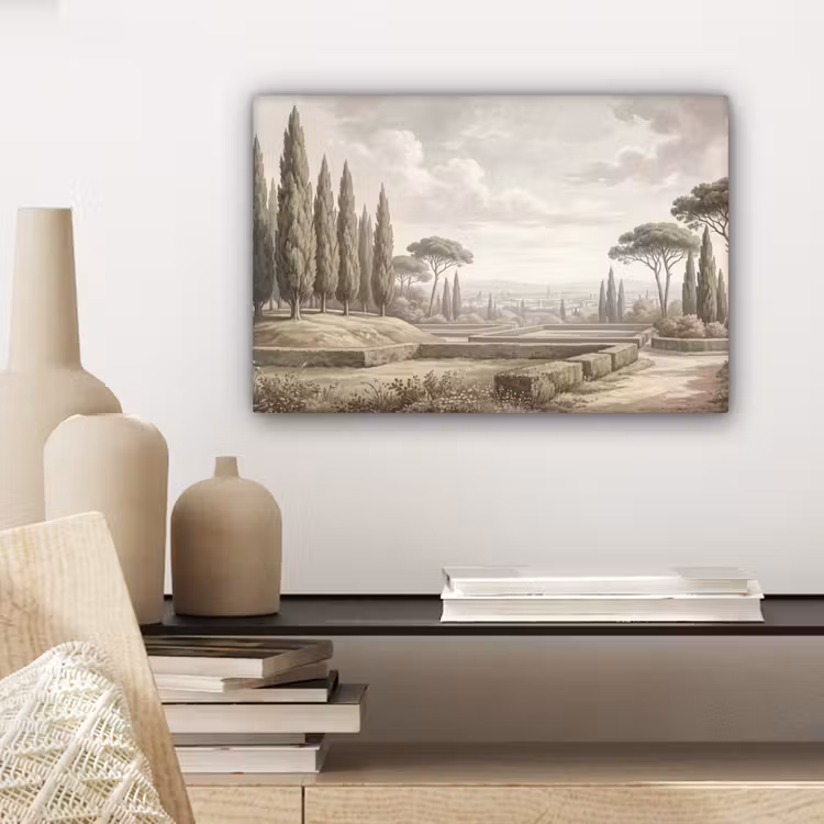 Canvas schilderij - Vallei - Tuin - Natuur - Groen — 5