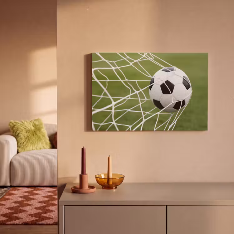 Canvas schilderij - Voetbal - Goal - Net - Sport — 2
