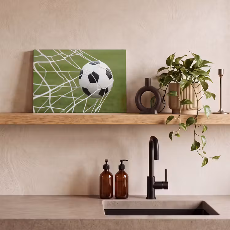 Canvas schilderij - Voetbal - Goal - Net - Sport — 3