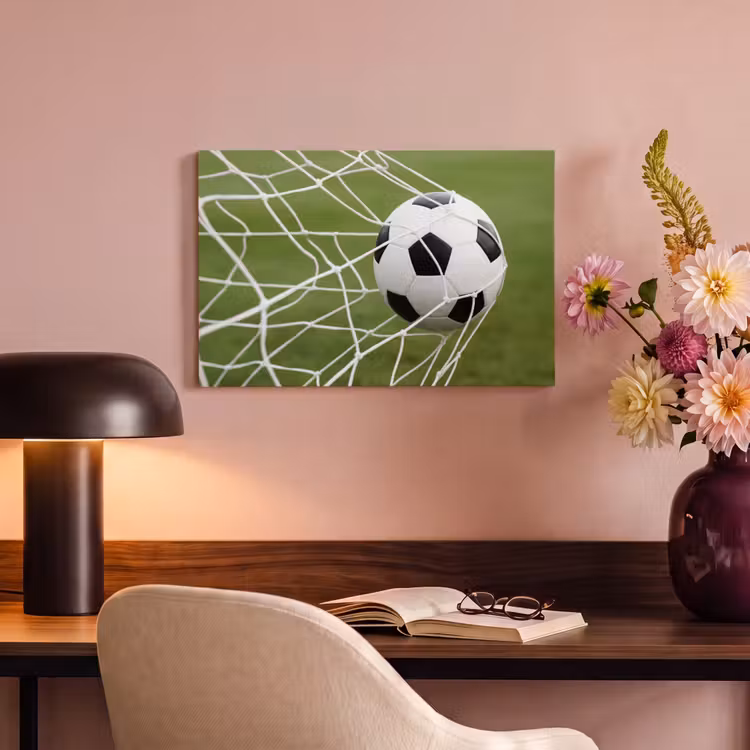 Canvas schilderij - Voetbal - Goal - Net - Sport — 4