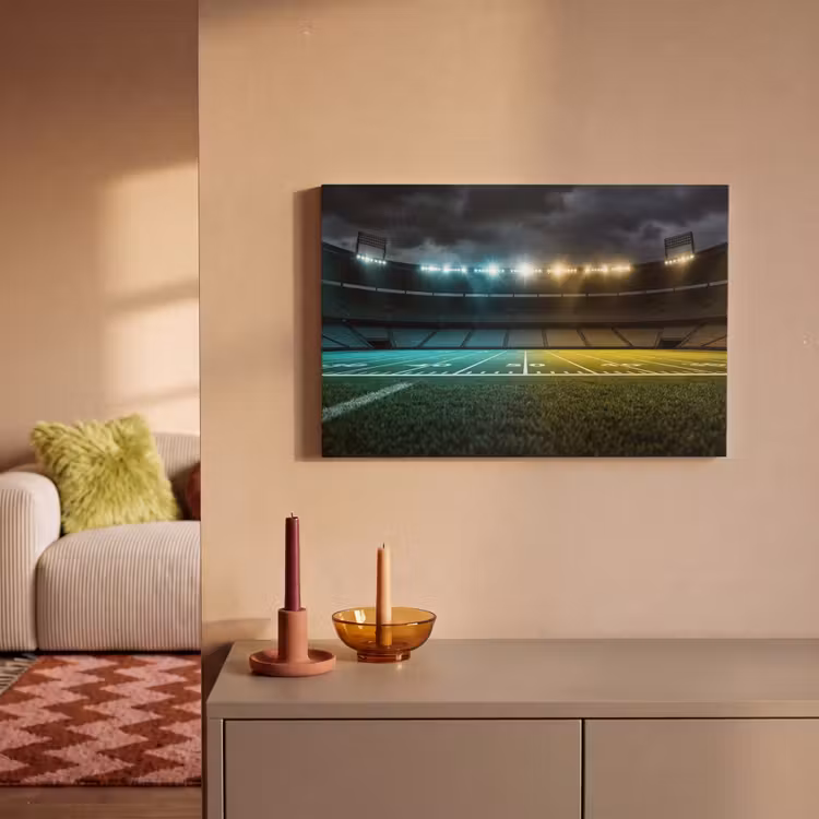 Canvas schilderij - Voetbal - Stadion - Nacht - Modern — 2