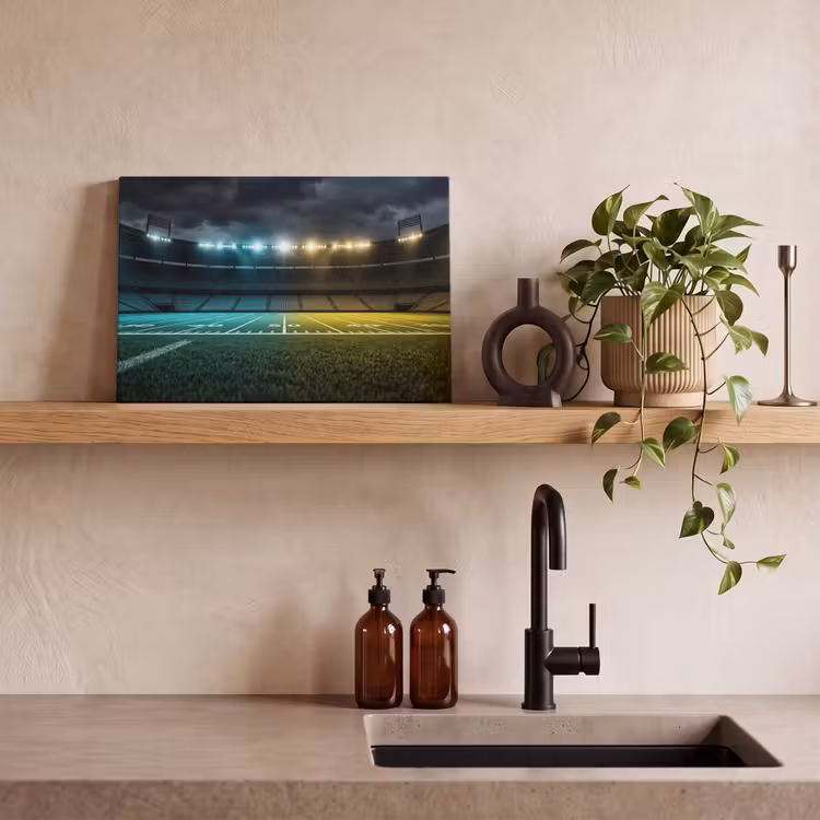 Canvas schilderij - Voetbal - Stadion - Nacht - Modern — 3