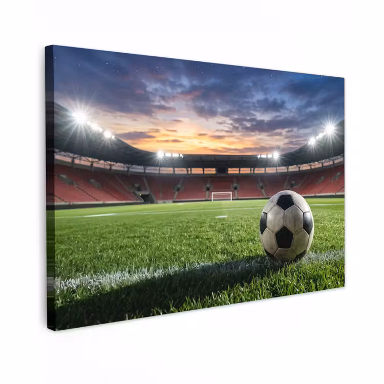 Canvas schilderij - Voetbal - Stadion - Sport - Groen — 1
