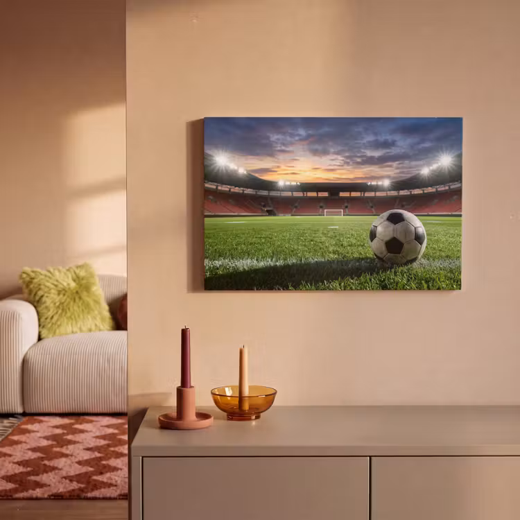 Canvas schilderij - Voetbal - Stadion - Sport - Groen — 2