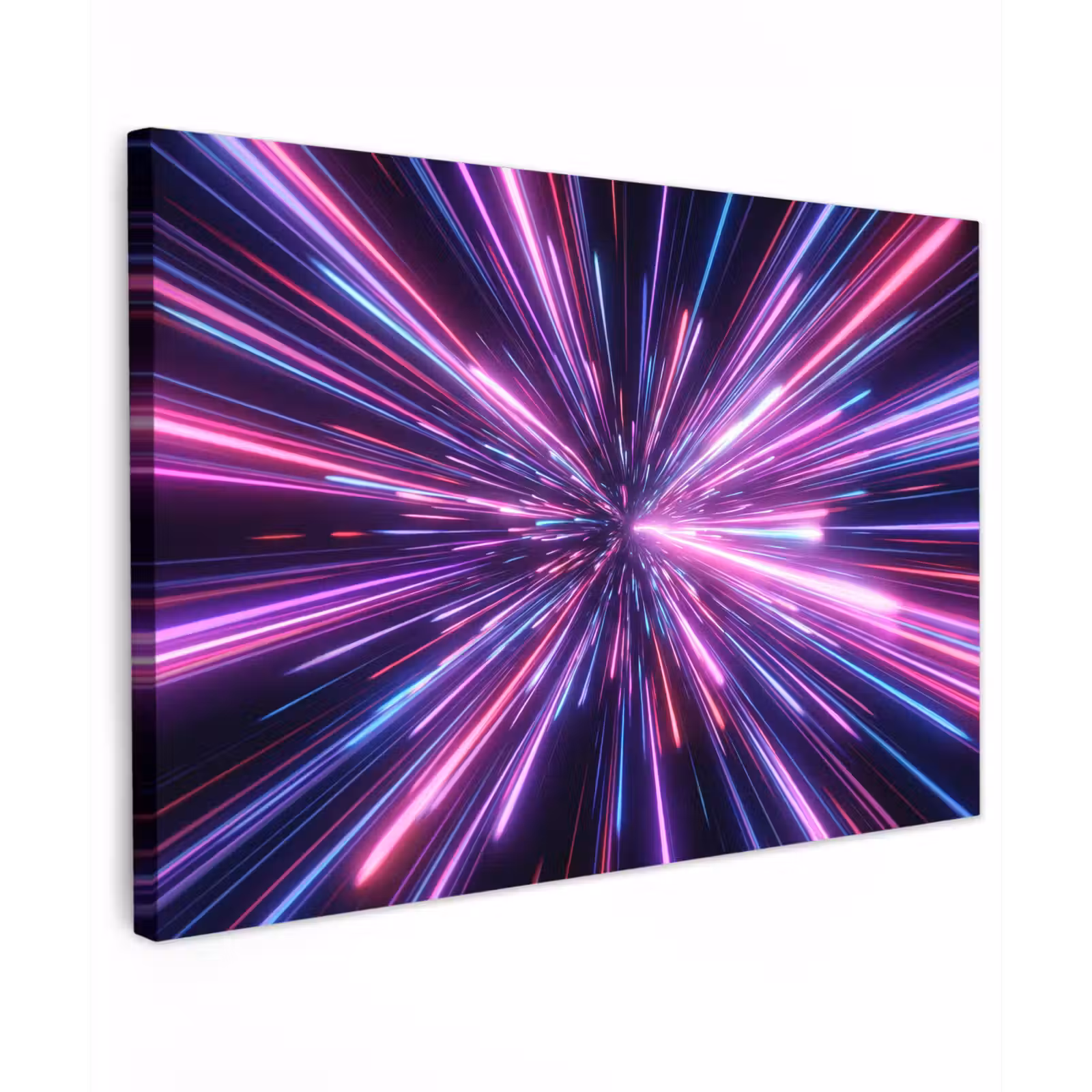 Canvas schilderij - Lichtsnelheid - Ruimte - Roze - Paars — 1