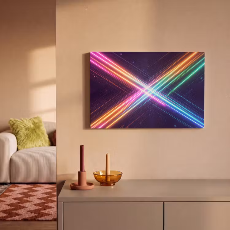 Canvas schilderij - Kruisen - Lasterstralen - Neon — 2