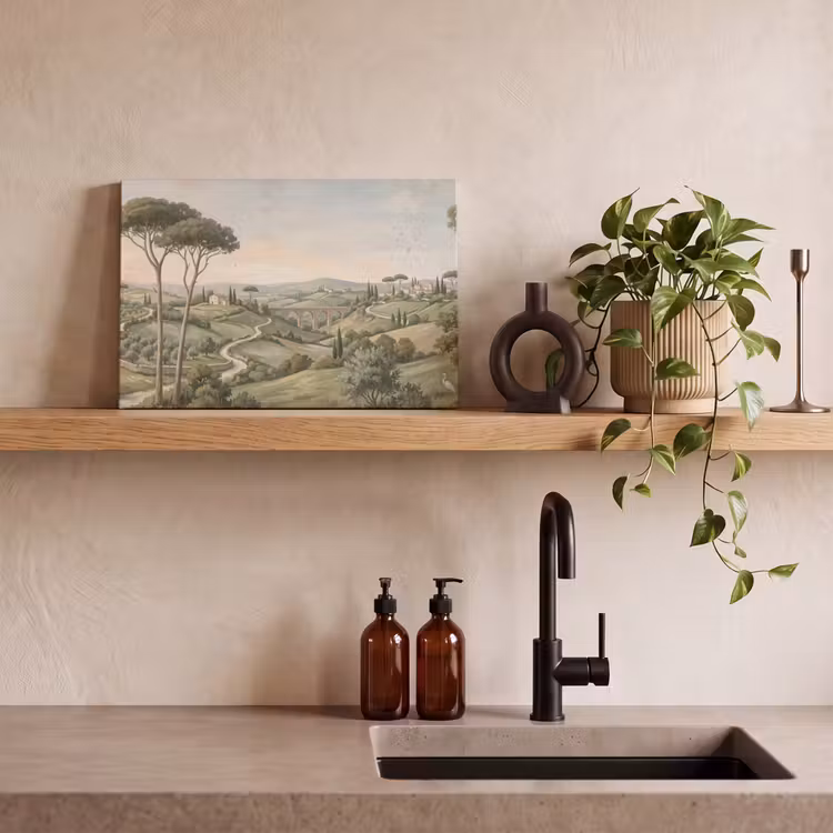 Canvas schilderij - Landschap - Heuvels - Zandpad - Groen — 3