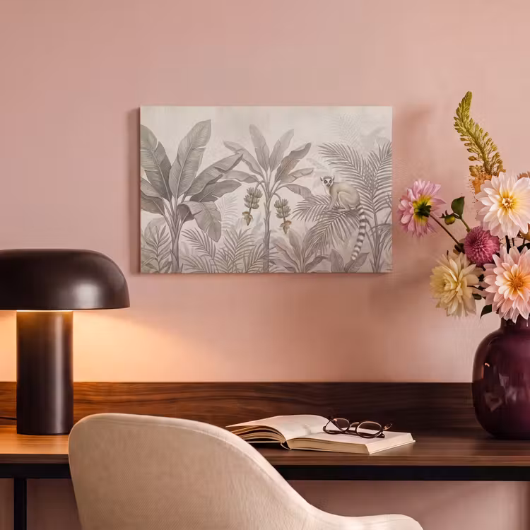Canvas schilderij - Natuur - Jungle - Ringstaartmaki - Bruin — 4