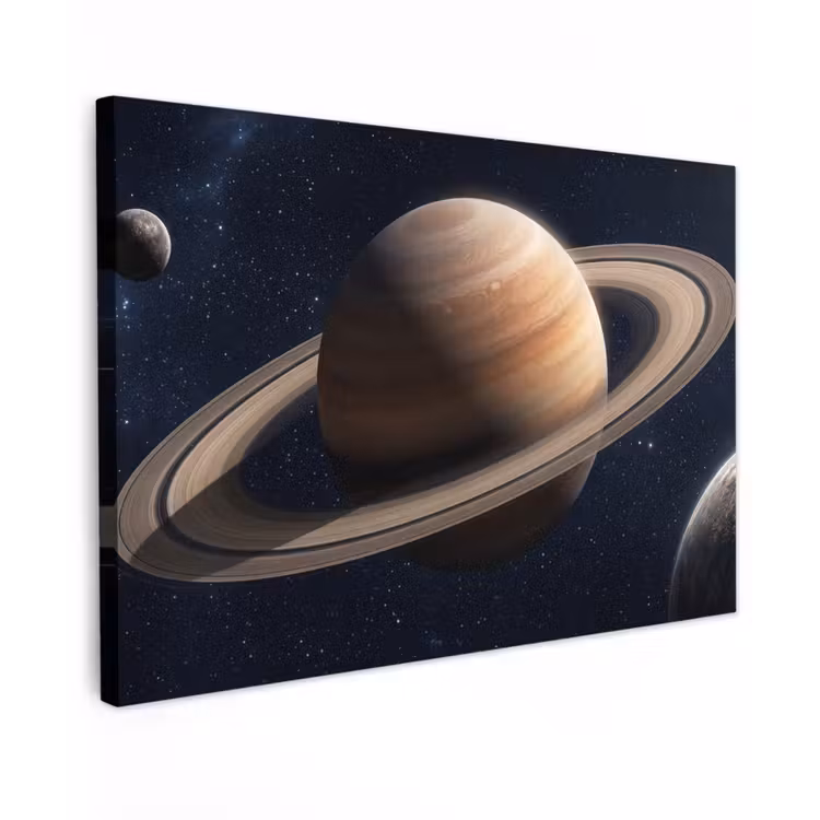Canvas schilderij - Planeten - Saturnus - Ruimte — 1
