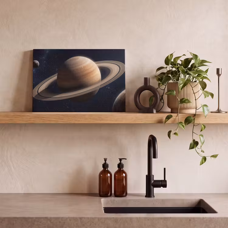 Canvas schilderij - Planeten - Saturnus - Ruimte — 3