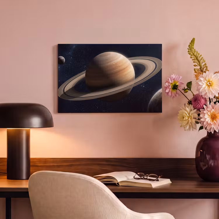 Canvas schilderij - Planeten - Saturnus - Ruimte — 4