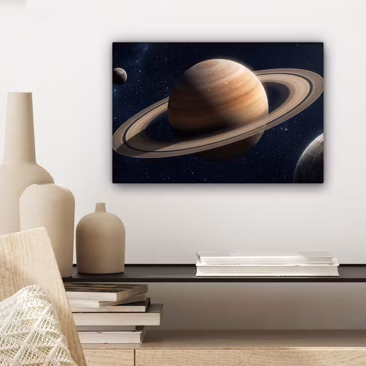 Canvas schilderij - Planeten - Saturnus - Ruimte — 5