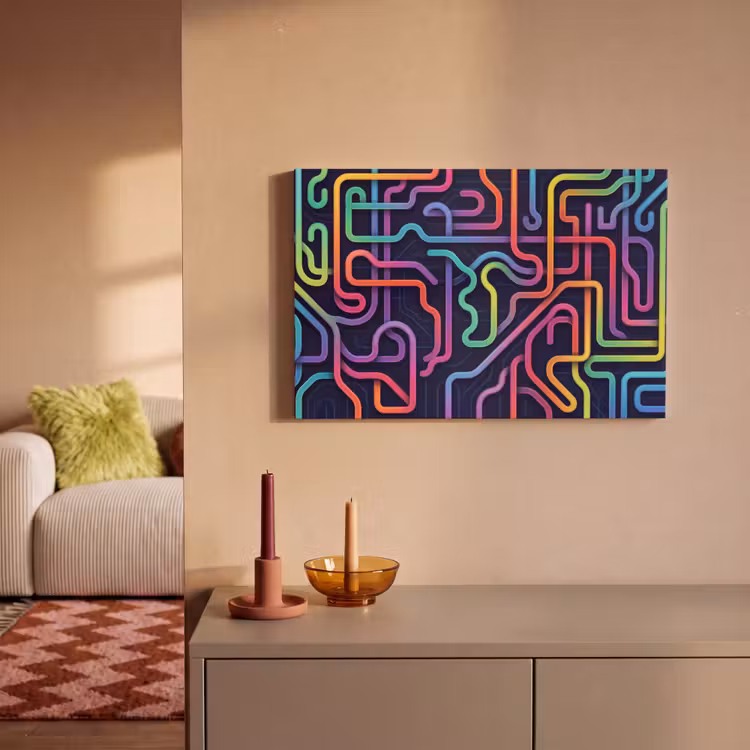 Canvas schilderij - Retro - Abstract - Neon — 2