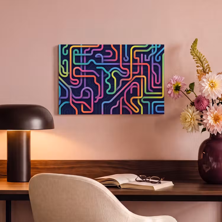 Canvas schilderij - Retro - Abstract - Neon — 4