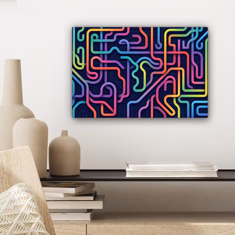 Canvas schilderij - Retro - Abstract - Neon — 5