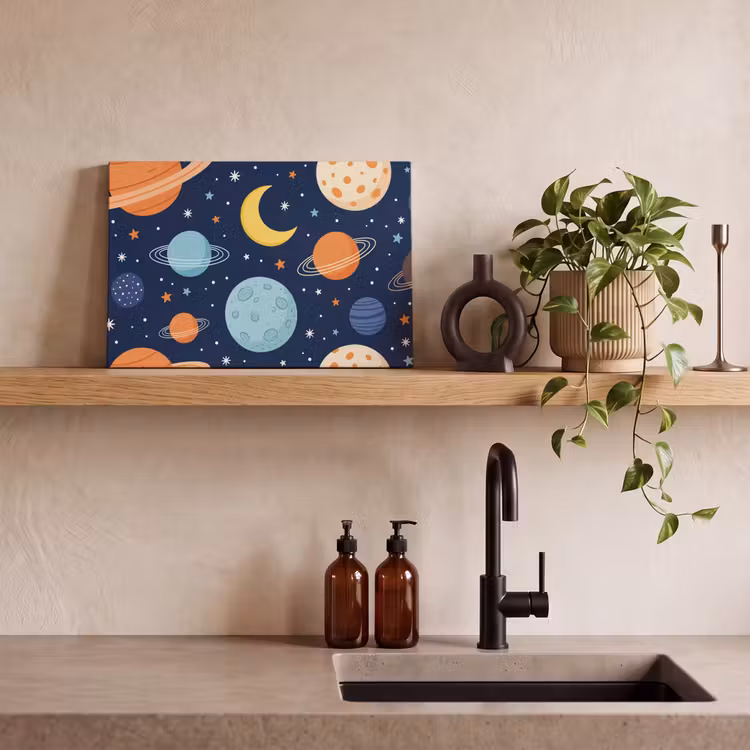 Canvas schilderij - Ruimte - Planeten - Kleurrijk — 3