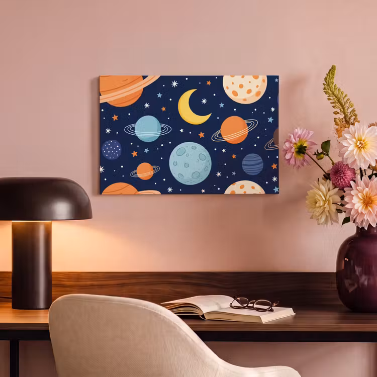 Canvas schilderij - Ruimte - Planeten - Kleurrijk — 4