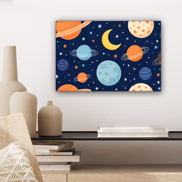Canvas schilderij - Ruimte - Planeten - Kleurrijk — 5
