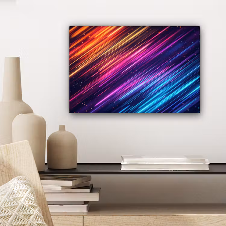 Canvas schilderij - Snelheid - Kosmos - Kleurrijk — 5