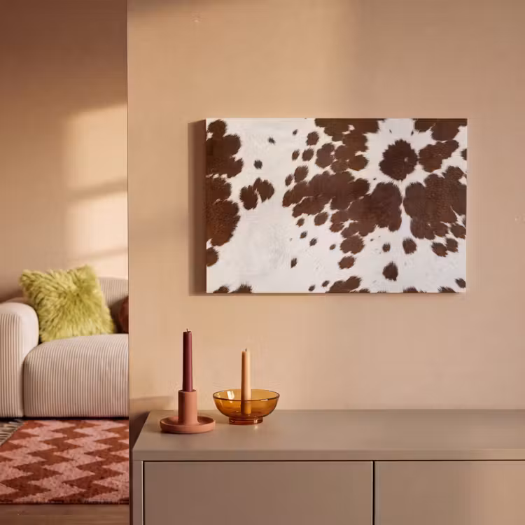 Canvas schilderij - Koeienhuid - Klassiek - Bruin — 2