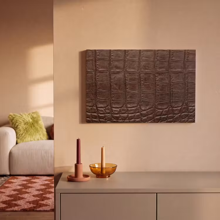Canvas schilderij - Krokodil - Leer - Bruin — 2