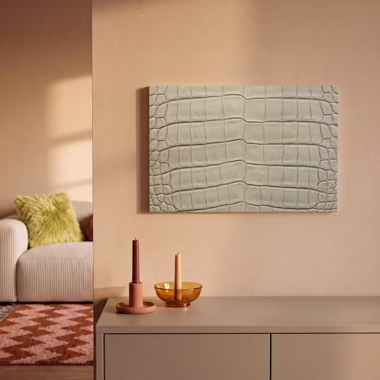Canvas schilderij - Krokodillenleer - Schubben - Groen — 2