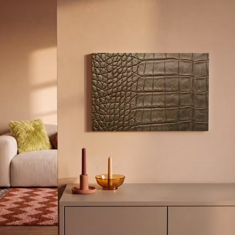 Canvas schilderij - Krokodillenleer - Structuur - Groen — 2