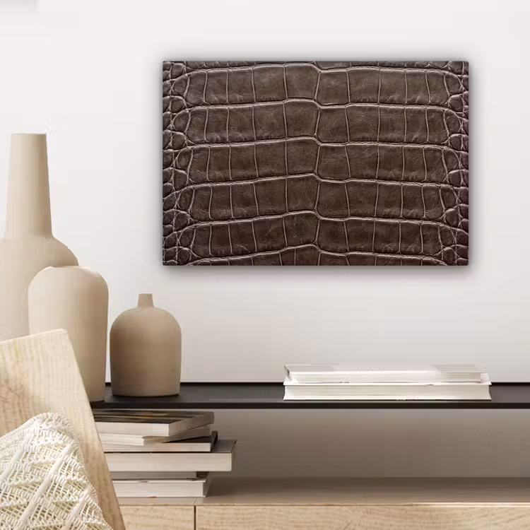 Canvas schilderij - Leer - Krokodil - Mat — 5