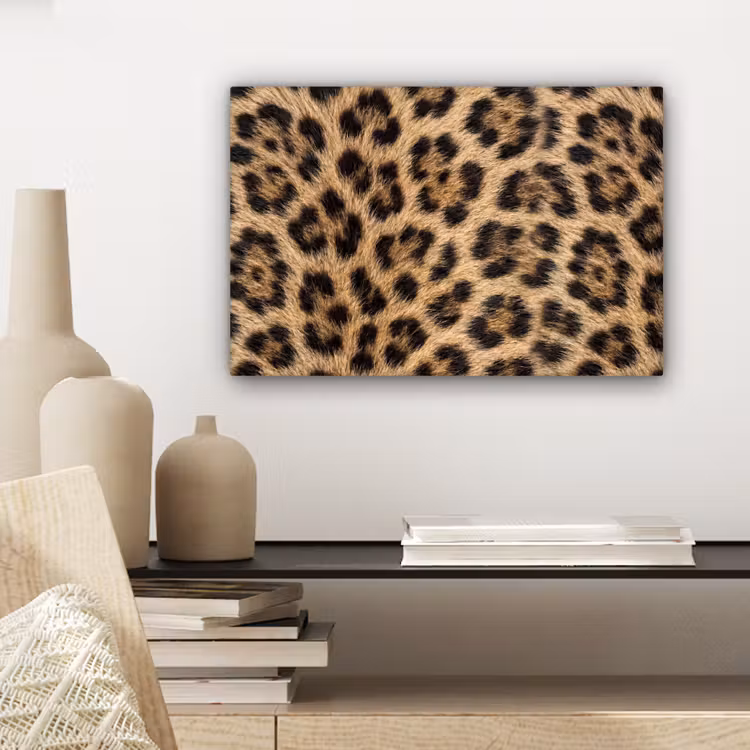 Canvas schilderij - Luipaard - Vacht - Klassiek - Bruin — 5