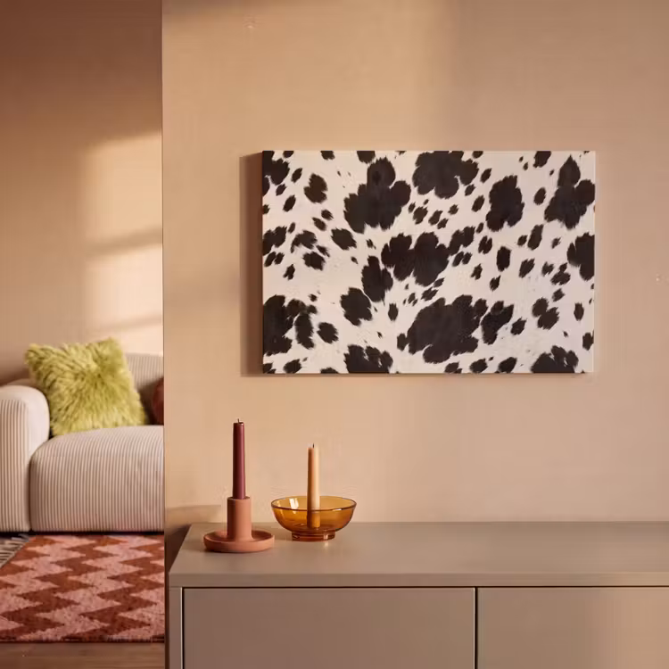 Canvas schilderij - Patroon - Vacht - Zwart - Wit — 2