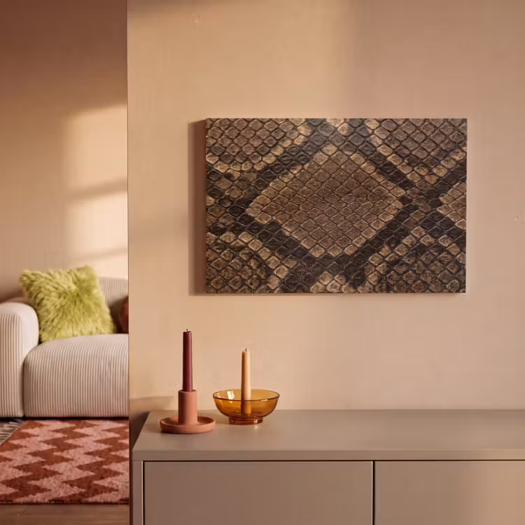 Canvas schilderij - Python - Schubben - Brons — 2