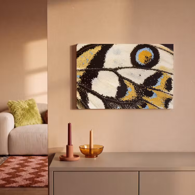 Canvas schilderij - Vlinder - Vleugel - Geel — 2