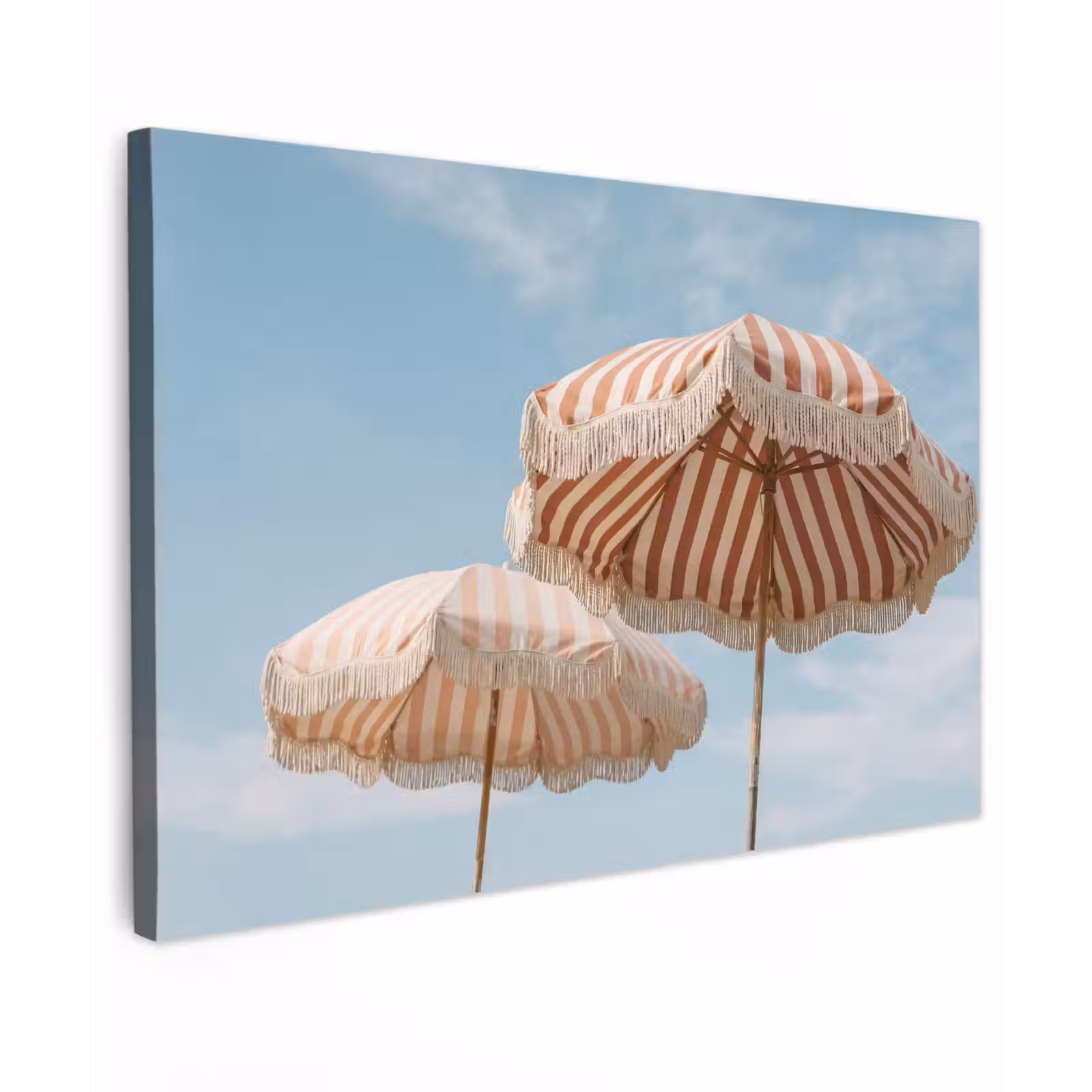 Canvas schilderij - Parasol - Lucht - Rood — 1