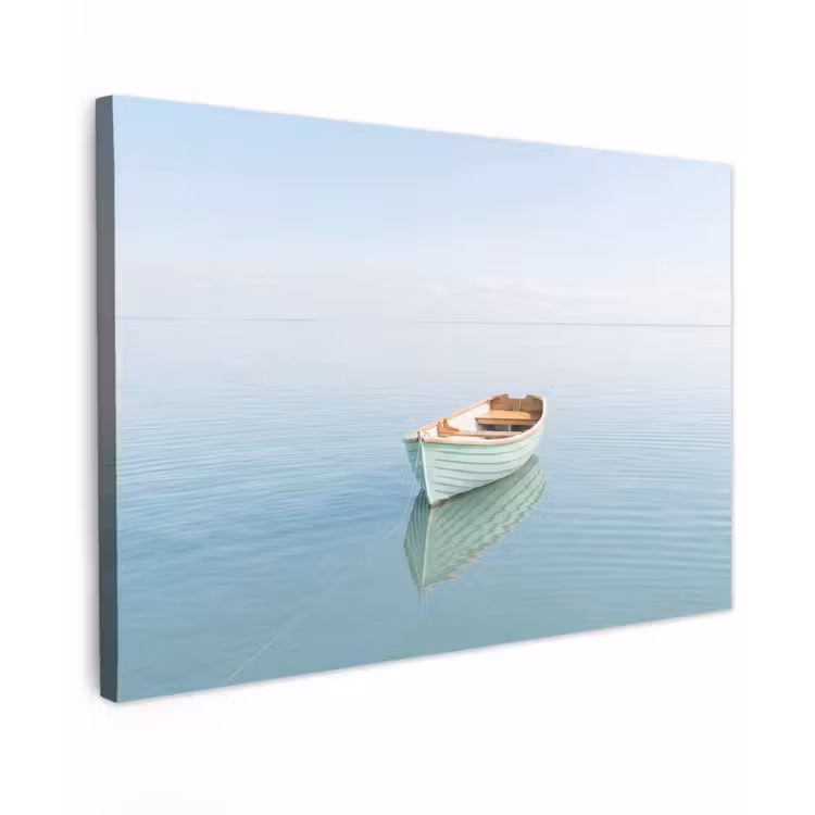 Canvas schilderij - Minimalistisch - Boot - Zee — 1